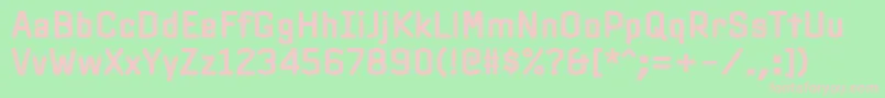 PfinterfaceBold Font – Pink Fonts on Green Background