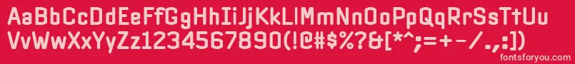 PfinterfaceBold Font – Pink Fonts on Red Background
