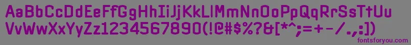 Шрифт PfinterfaceBold – фиолетовые шрифты на сером фоне