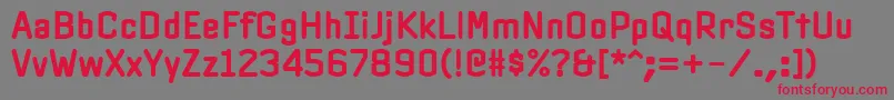 PfinterfaceBold Font – Red Fonts on Gray Background