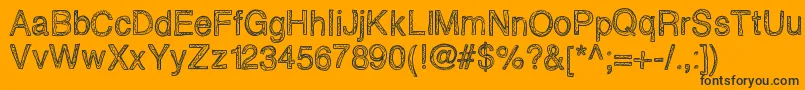 Epicawesomenessscribblz Font – Black Fonts on Orange Background