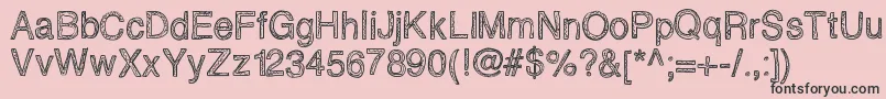 フォントEpicawesomenessscribblz – ピンクの背景に黒い文字