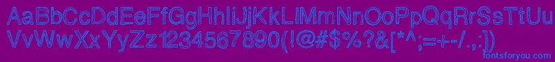 Шрифт Epicawesomenessscribblz – синие шрифты на фиолетовом фоне