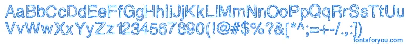 Epicawesomenessscribblz Font – Blue Fonts on White Background