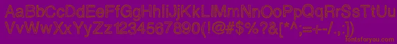 Epicawesomenessscribblz-Schriftart – Braune Schriften auf violettem Hintergrund