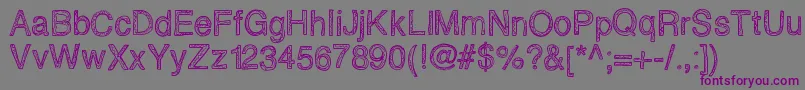 Шрифт Epicawesomenessscribblz – фиолетовые шрифты на сером фоне