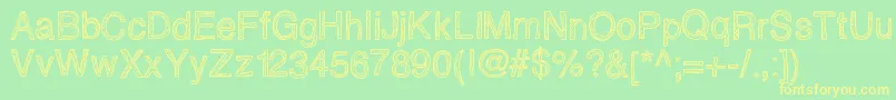 Epicawesomenessscribblz Font – Yellow Fonts on Green Background