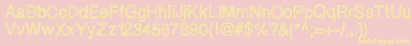 Epicawesomenessscribblz-fontti – keltaiset fontit vaaleanpunaisella taustalla