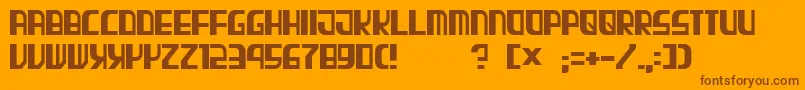 TpfElephant Font – Brown Fonts on Orange Background
