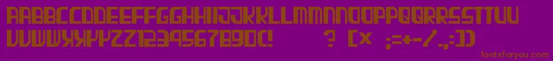 TpfElephant-Schriftart – Braune Schriften auf violettem Hintergrund
