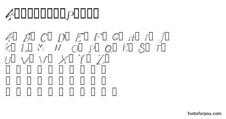 Schriftart AlligatorPuree – Alphabet, Zahlen, spezielle Symbole