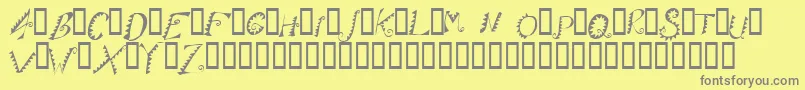 AlligatorPuree Font – Gray Fonts on Yellow Background