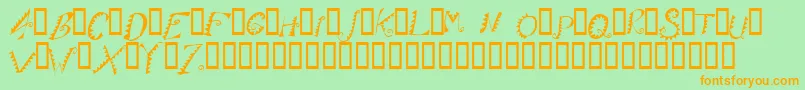 AlligatorPuree Font – Orange Fonts on Green Background