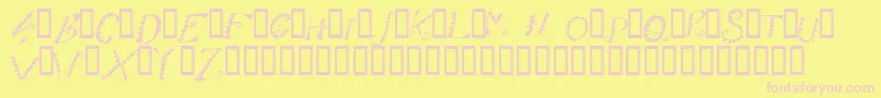 AlligatorPuree Font – Pink Fonts on Yellow Background