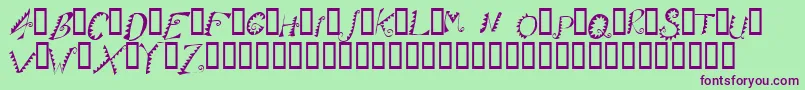 AlligatorPuree Font – Purple Fonts on Green Background