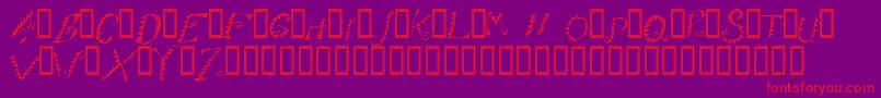 AlligatorPuree Font – Red Fonts on Purple Background