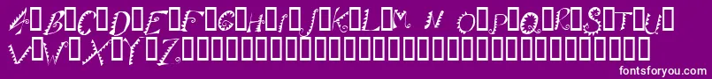 AlligatorPuree Font – White Fonts on Purple Background