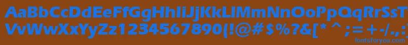 Шрифт Erasb – синие шрифты на коричневом фоне