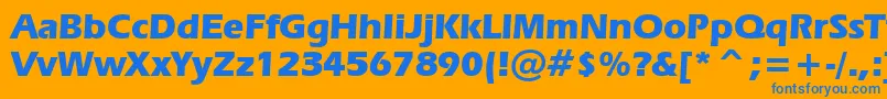 Erasb Font – Blue Fonts on Orange Background