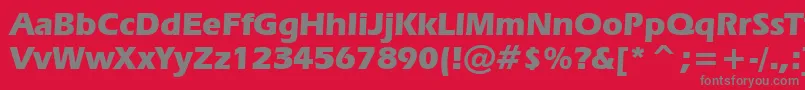 フォントErasb – 赤い背景に灰色の文字