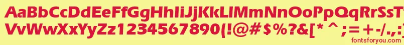 Erasb Font – Red Fonts on Yellow Background