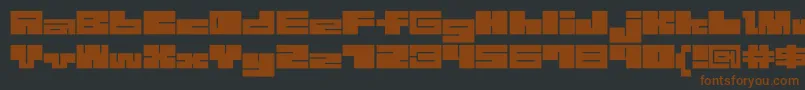 1bMazeb-fontti – ruskeat fontit mustalla taustalla