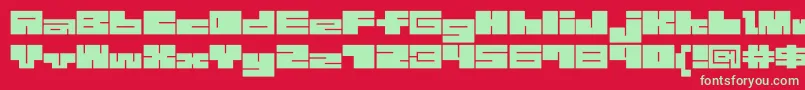 1bMazeb Font – Green Fonts on Red Background