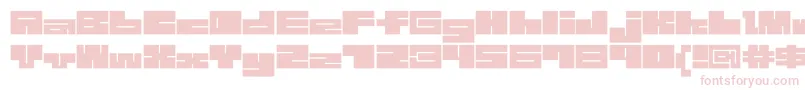 1bMazeb-fontti – vaaleanpunaiset fontit valkoisella taustalla