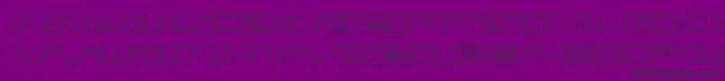 Troopers3Dexpand-Schriftart – Schwarze Schriften auf violettem Hintergrund