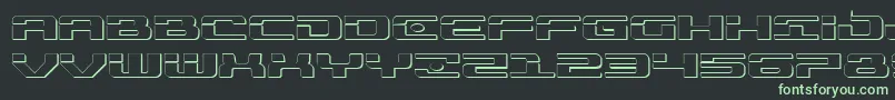 Czcionka Troopers3Dexpand – zielone czcionki na czarnym tle