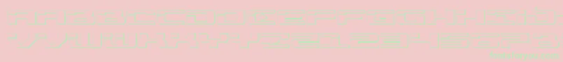 Troopers3Dexpand-Schriftart – Grüne Schriften auf rosa Hintergrund