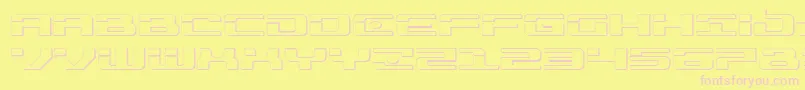 Troopers3Dexpand Font – Pink Fonts on Yellow Background