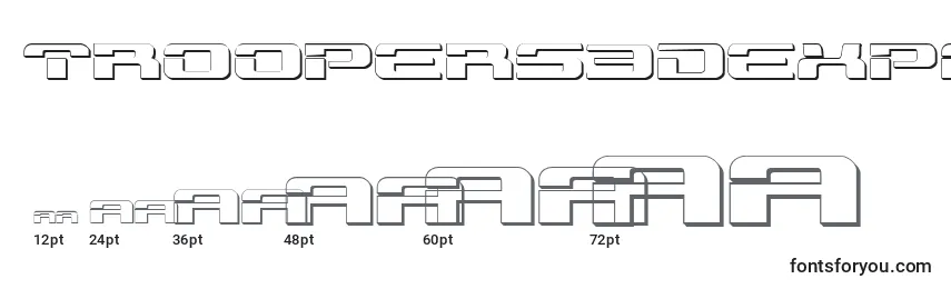 Troopers3Dexpand Font Sizes
