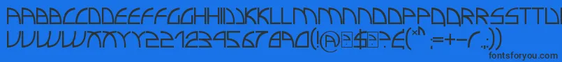 ElectroInsanity Font – Black Fonts on Blue Background