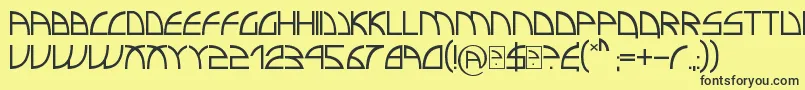 ElectroInsanity Font – Black Fonts on Yellow Background