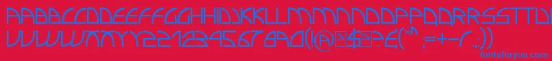 ElectroInsanity Font – Blue Fonts on Red Background