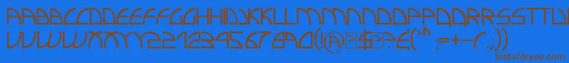 ElectroInsanity Font – Brown Fonts on Blue Background