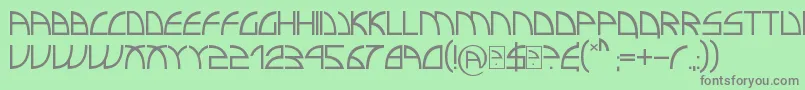 ElectroInsanity Font – Gray Fonts on Green Background