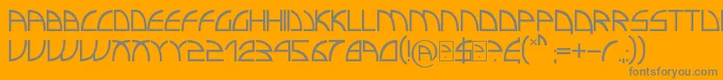 ElectroInsanity Font – Gray Fonts on Orange Background