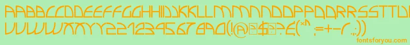 ElectroInsanity Font – Orange Fonts on Green Background