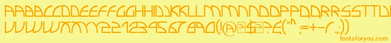 ElectroInsanity Font – Orange Fonts on Yellow Background