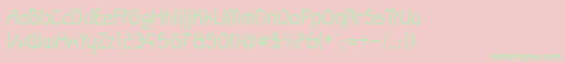 Wanda ffy Font – Green Fonts on Pink Background