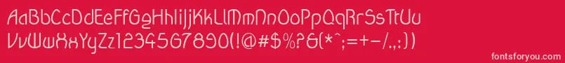 Wanda ffy Font – Pink Fonts on Red Background