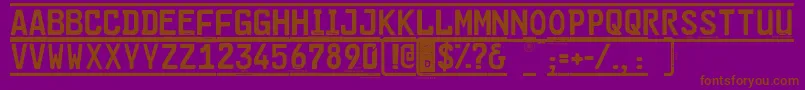 Cargoframedemo Font – Brown Fonts on Purple Background