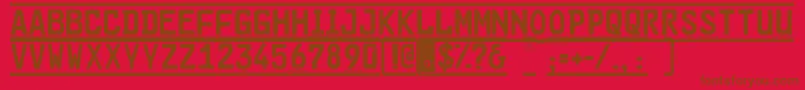 Cargoframedemo Font – Brown Fonts on Red Background