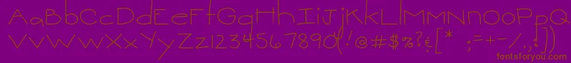 MtfSweetie Font – Brown Fonts on Purple Background