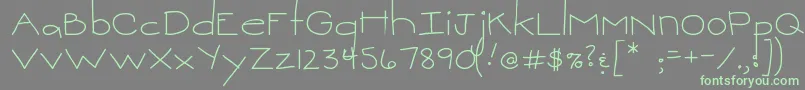 MtfSweetie-Schriftart – Grüne Schriften auf grauem Hintergrund