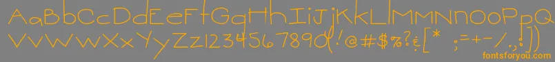 MtfSweetie Font – Orange Fonts on Gray Background