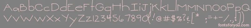 フォントMtfSweetie – 灰色の背景にピンクのフォント