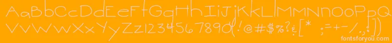 MtfSweetie Font – Pink Fonts on Orange Background